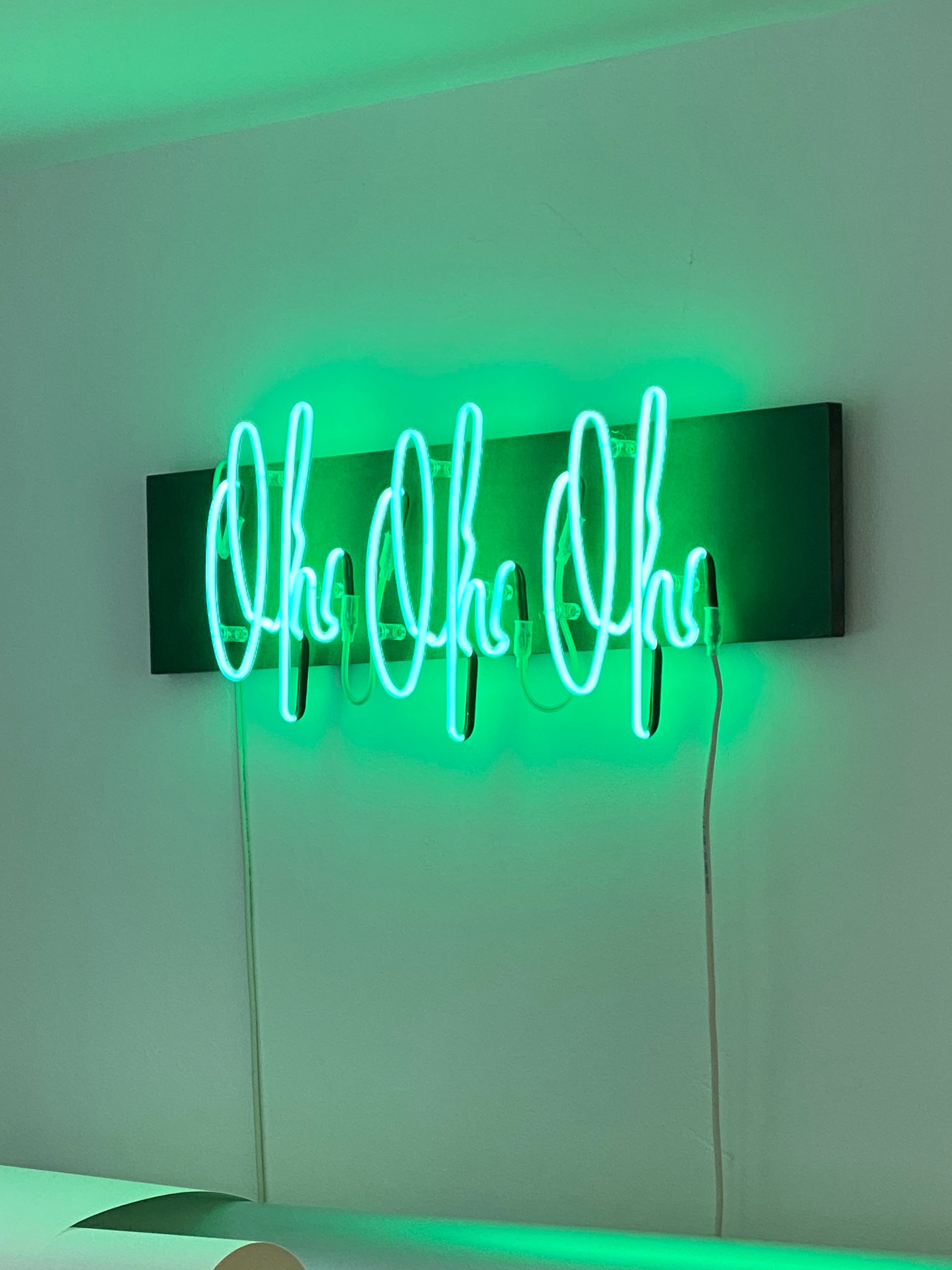 Handgeblasener Neonschriftzug